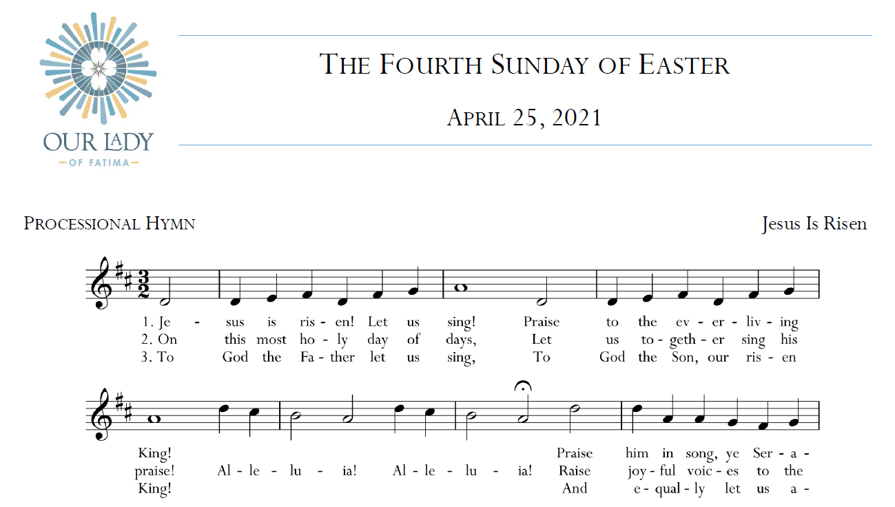 Worship Aid for Sunday, April 25