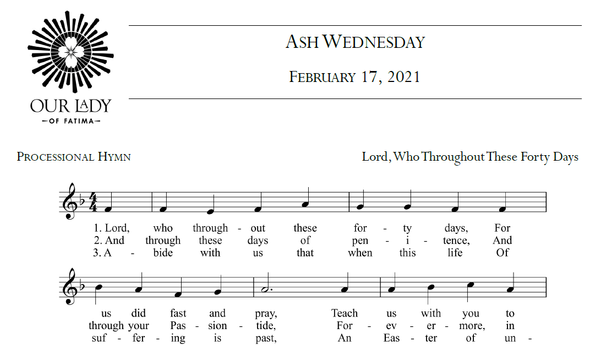 Worship Aid for Ash Wednesday